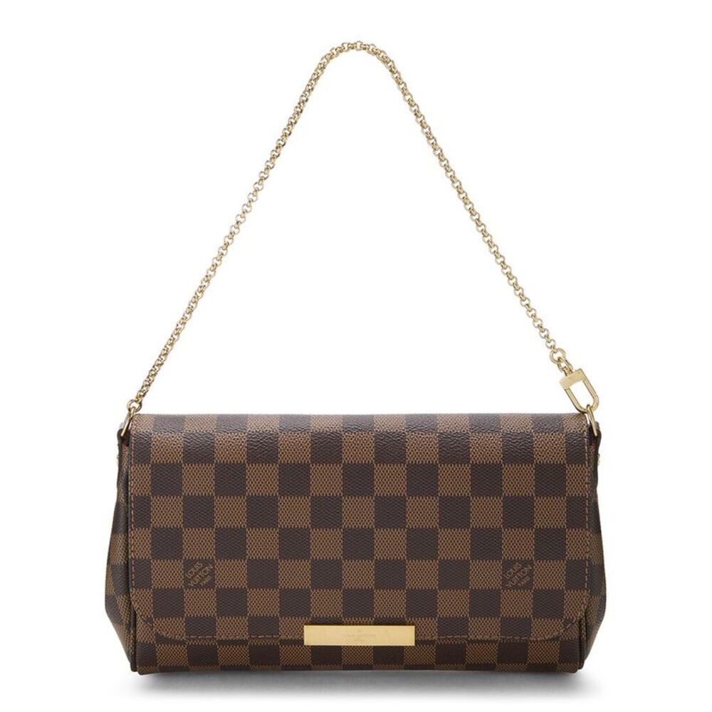 Louis Vuitton Brown Damier Ebene Coated Canvas Favorite Mm (Authentic